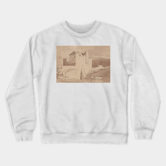 An Old Building by John Sell Cotman Crewneck Sweatshirt by Classic Art Stall